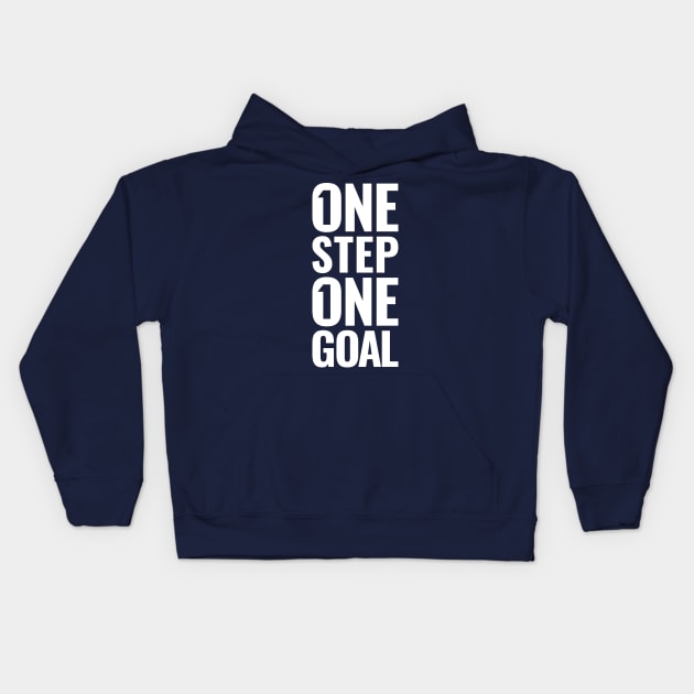 One step. One goal. Kids Hoodie by Magicform